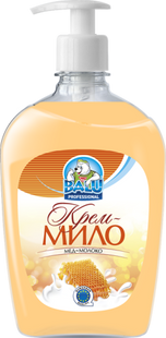 Рідке крем-мило Balu Мед-Молоко флакон з дозатором 500 мл GHU-00000007424 фото