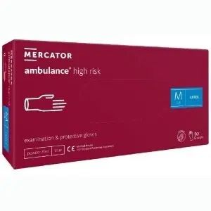 Рукавички латексні Mercator Medical Ambulance High Risk підвищеної міцності HighRisk-S фото