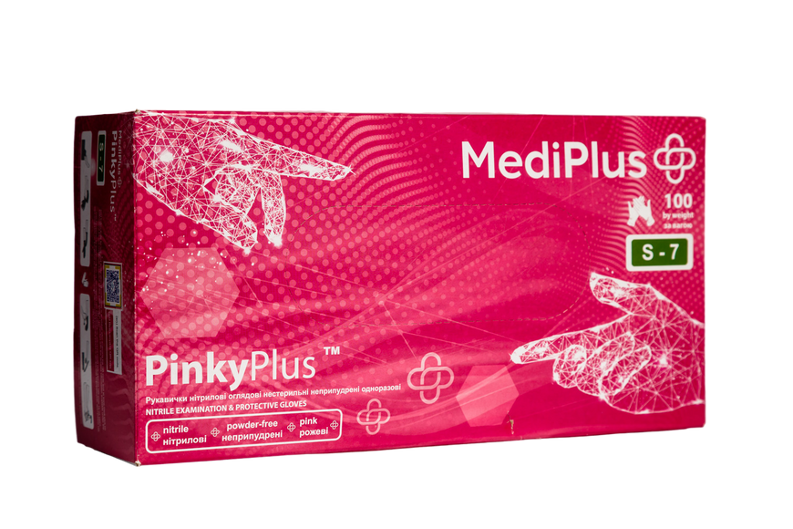 Рукавички нітрилові MediPlus PinkyPlus 100 шт PinkyPlus-ХS фото