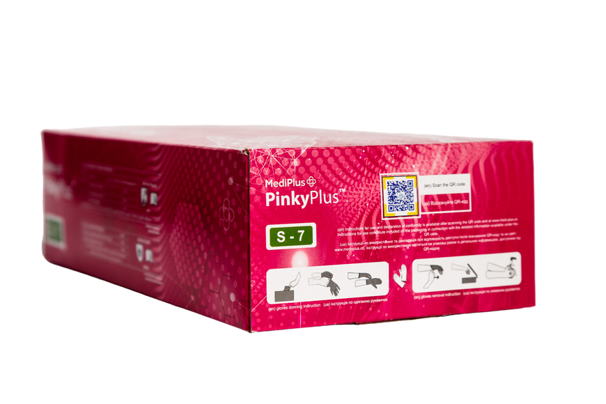 Рукавички нітрилові MediPlus PinkyPlus 100 шт PinkyPlus-ХS фото