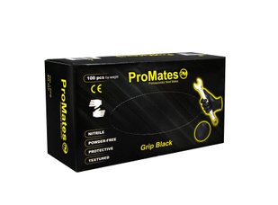 Рукавички нітрилові міцні ProMates Grip Black 50 шт GripBlack50-M фото