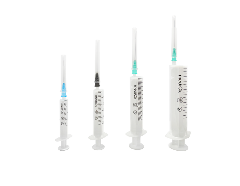 Шприц одноразовий 2-компонентний MediOk (luer slip) з голкою 2CLS-2M23G фото